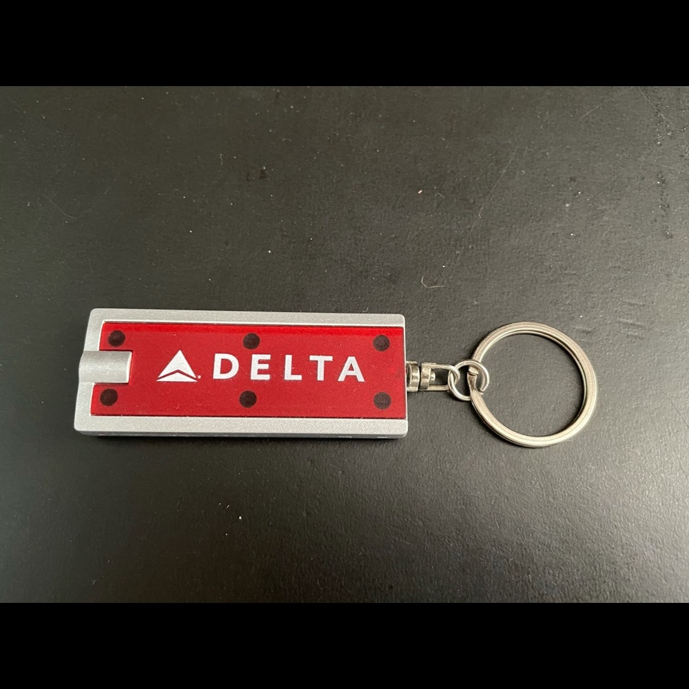 Delta Red Key Chain Ring with Light